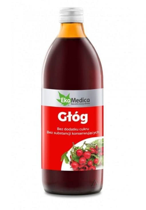 EkaMedica Głóg sok z owoców głogu pasteryzowany 500 ml
