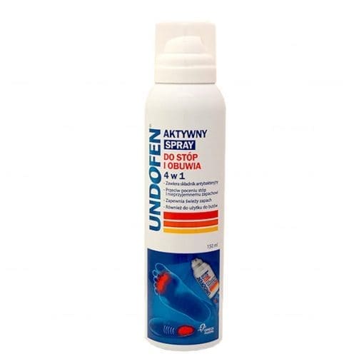 Undofen aktywny spray 4w1 do stóp i obuwia - 150ml