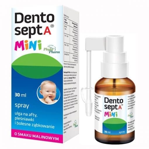 Dentosept A Mini spray ulga na afty pleśniawki i bolesne ząbkowanie 30 ml