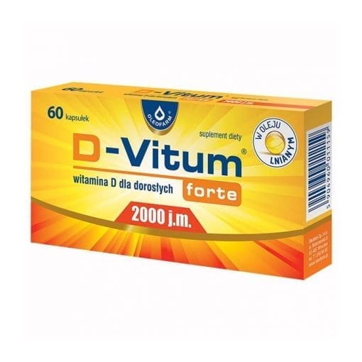 D-Vitum Forte 2000 j.m. witamina D dla dorosłych 60 kapsułek