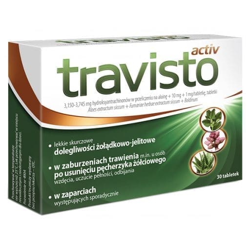 Travisto Activ zdrowe trawienie wsparcie wątroby - 30tabletek