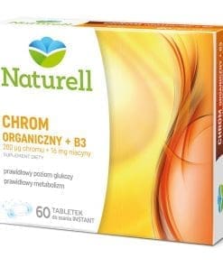 Naturell Chrom organiczny 0,2mg + witamina B3 16mg -  60 tabletek do ssania