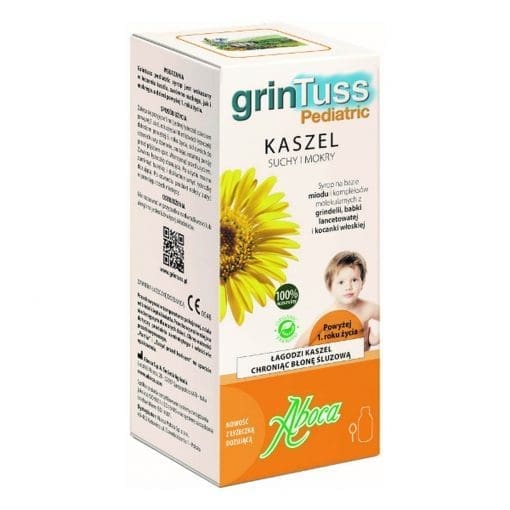 GrinTuss Pediatric kaszel suchy i mokry syrop dla dzieci powyżej 1 roku życia - 128g