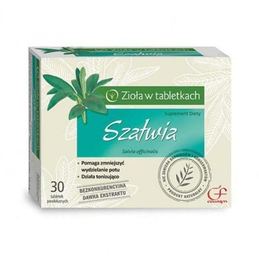 Szałwia Zioła w tabletkach Colfarm - 30tabletek powlekanych