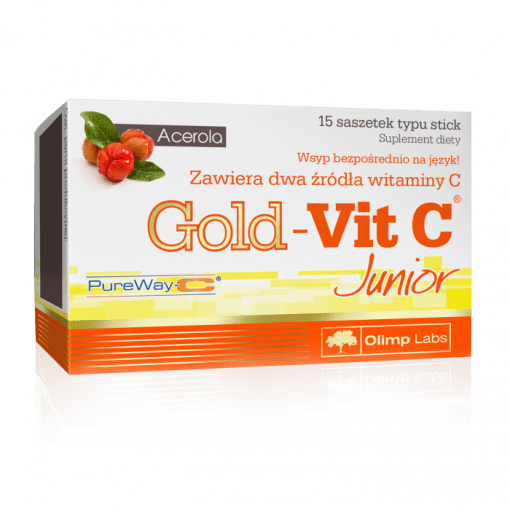 Olimp Gold Vit C Junior smak malinowy  - 15saszetek
