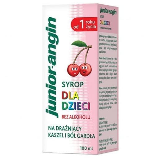 Junior-angin syrop na gardło dla dzieci 1+ o smaku wiśniowym 100 ml - Image 2