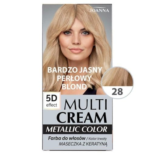 Joanna Multi Cream Metallic Color farba 28 - Bardzo Jasny Perłowy Blond