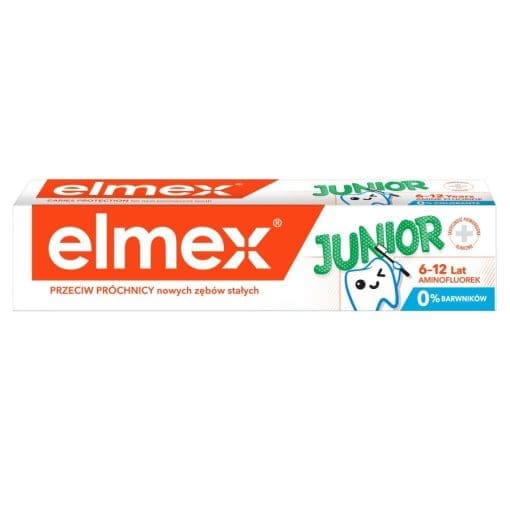 Elmex Junior Przeciw Próchnicy pasta do zębów dla dzieci 6-12 lat 75 ml