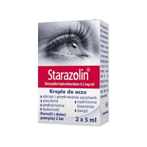 Starazolin natychmiastowa ulga dla podrażnionych oczu - 2x5ml