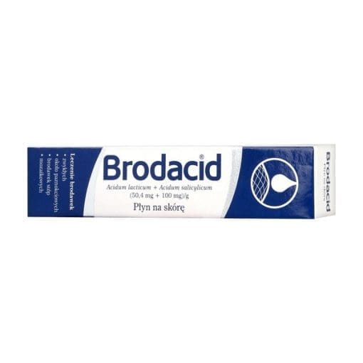 Brodacid (100 mg + 63 mg + 20 mg)/g płyn na brodawki 8 g